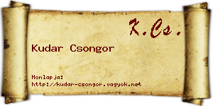 Kudar Csongor névjegykártya